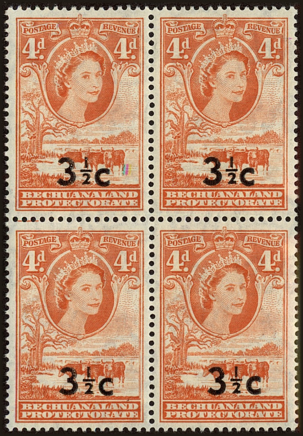 Front view of Bechuanaland Protectorate 173b collectors stamp