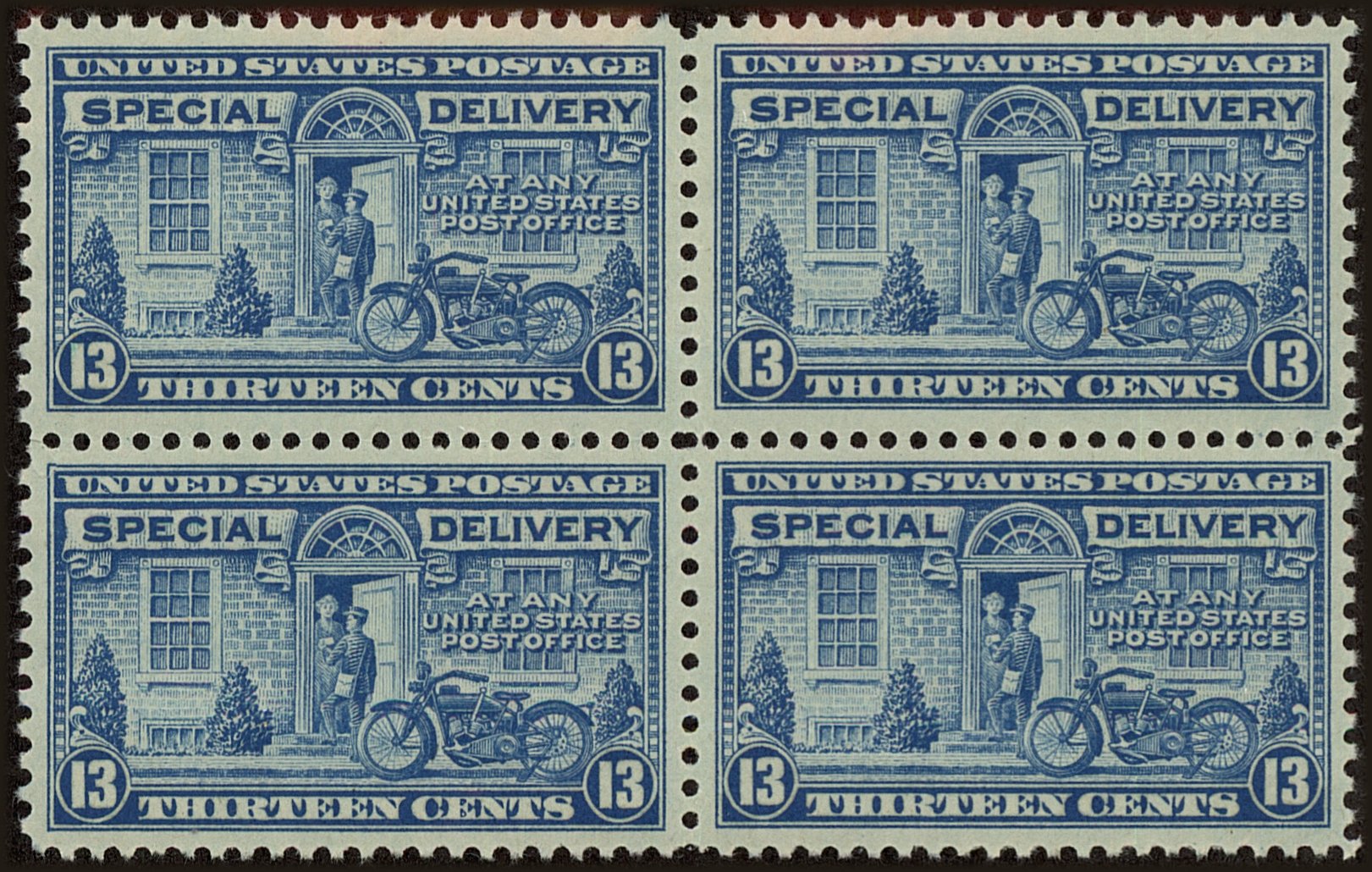 Front view of United States E17 collectors stamp