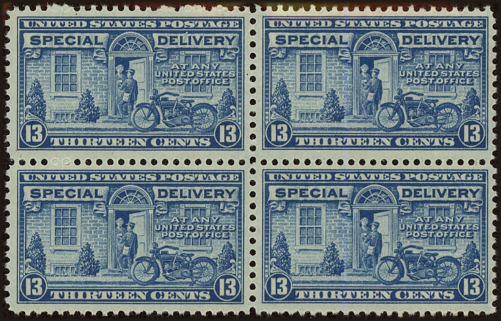 Front view of United States E17 collectors stamp