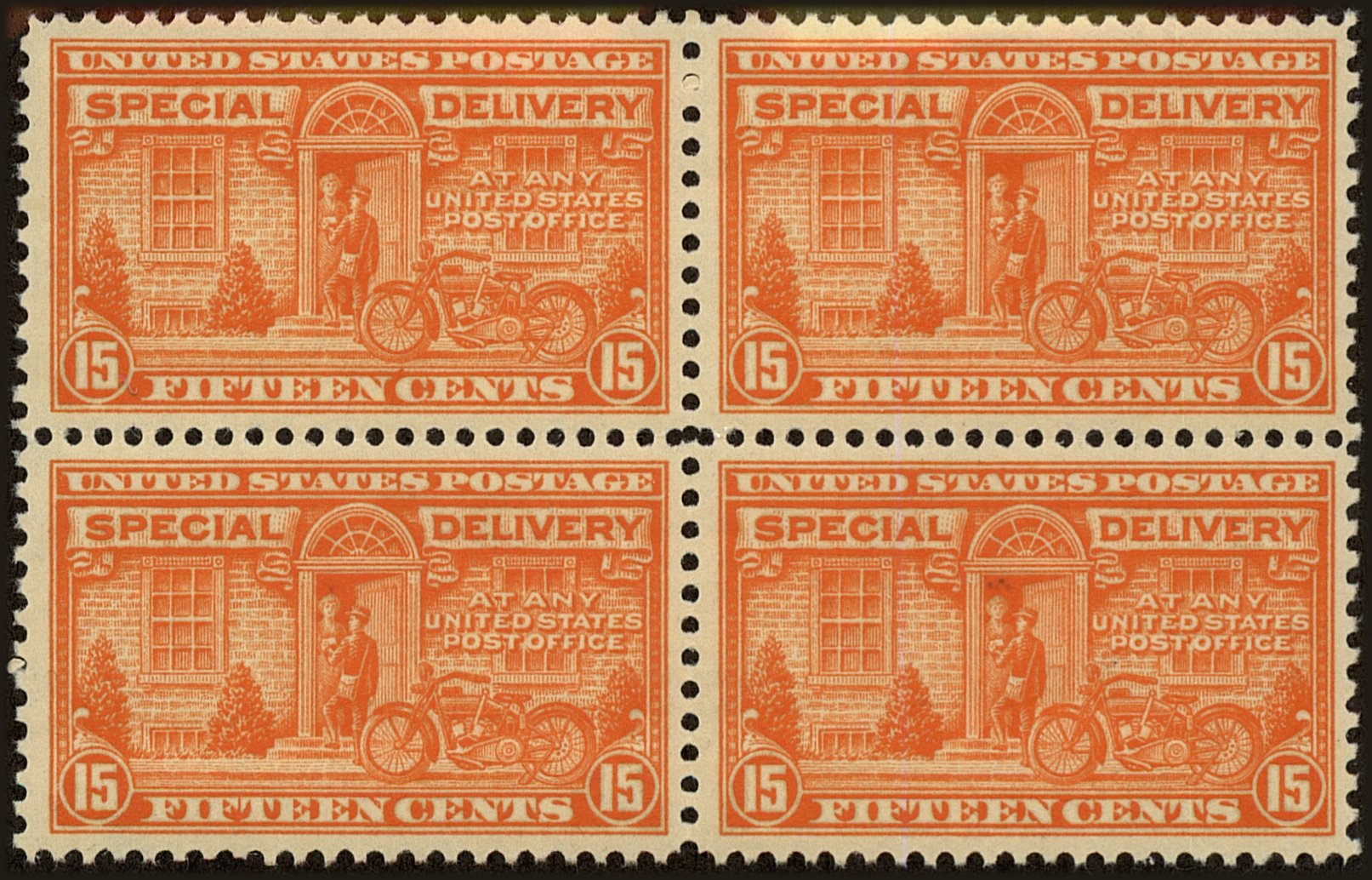 Front view of United States E16 collectors stamp