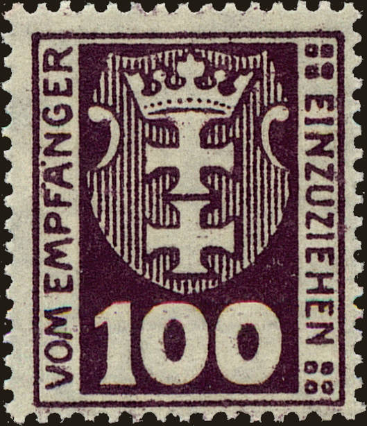 Front view of Danzig J15 collectors stamp