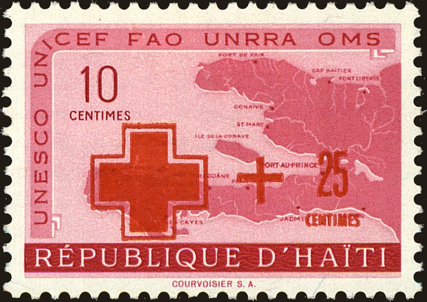 Front view of Haiti B4 collectors stamp