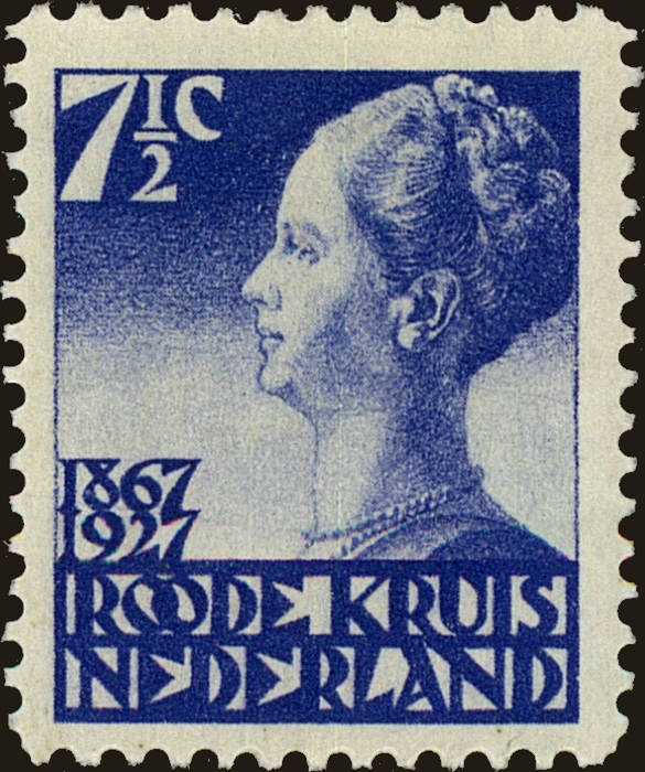Front view of Netherlands B19 collectors stamp