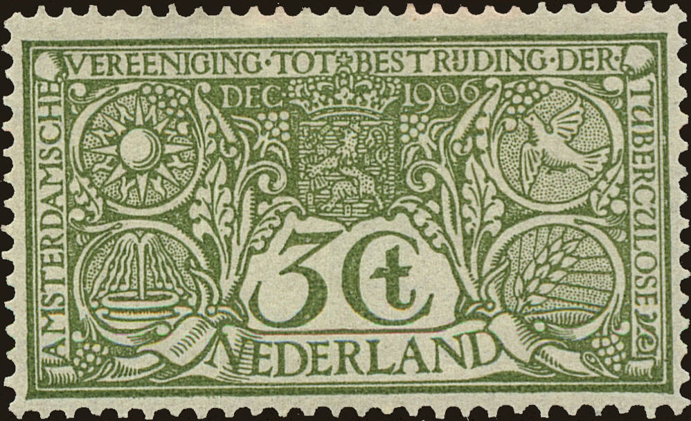 Front view of Netherlands B2 collectors stamp