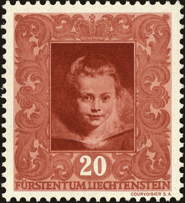 Front view of Liechtenstein 228 collectors stamp
