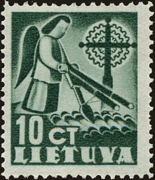 Front view of Lithuania 318 collectors stamp