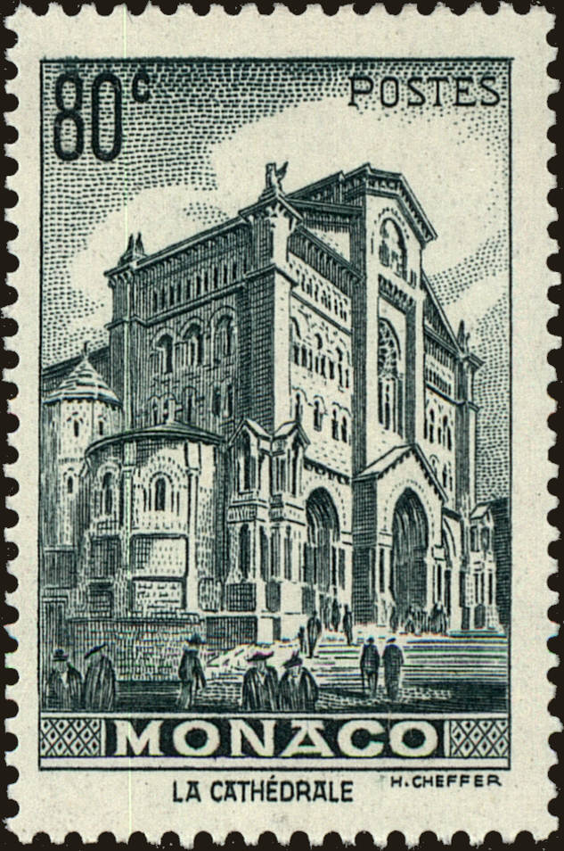 Front view of Monaco 167A collectors stamp