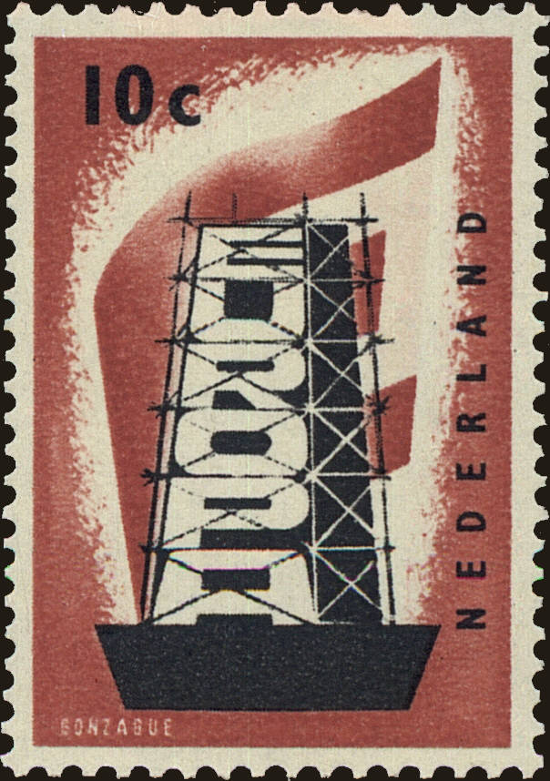 Front view of Netherlands 368 collectors stamp