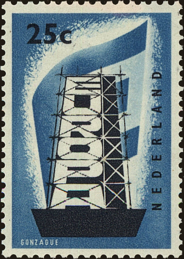 Front view of Netherlands 369 collectors stamp