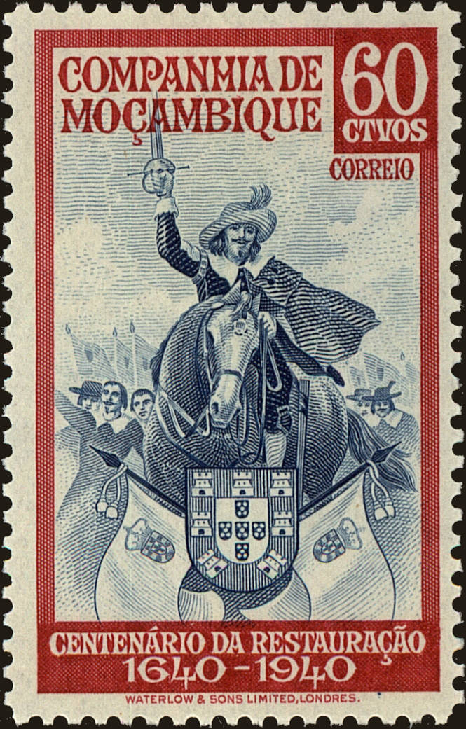 Front view of Mozambique Company 204 collectors stamp