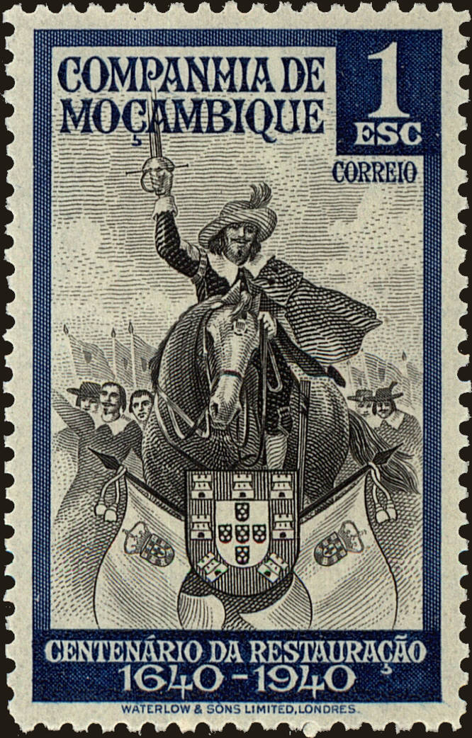 Front view of Mozambique Company 207 collectors stamp