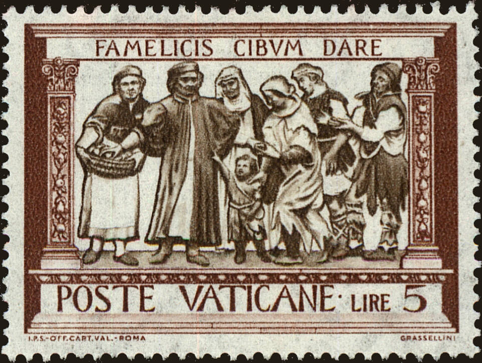 Front view of Vatican City 284 collectors stamp