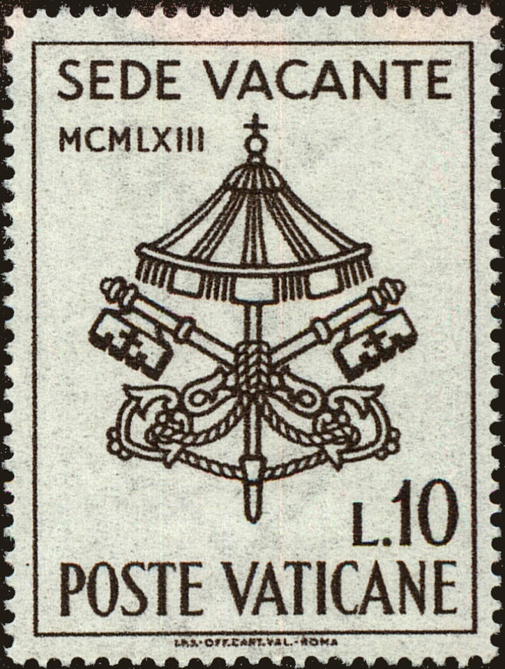 Front view of Vatican City 362 collectors stamp