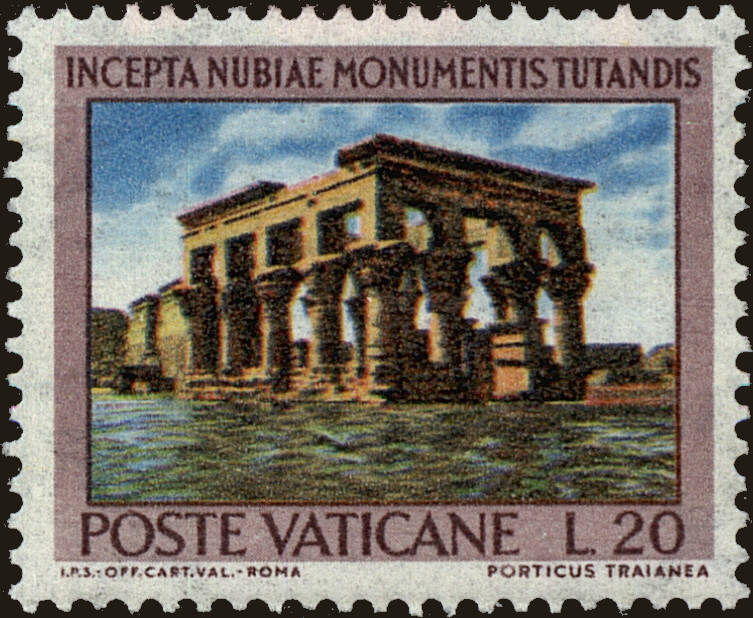 Front view of Vatican City 380 collectors stamp