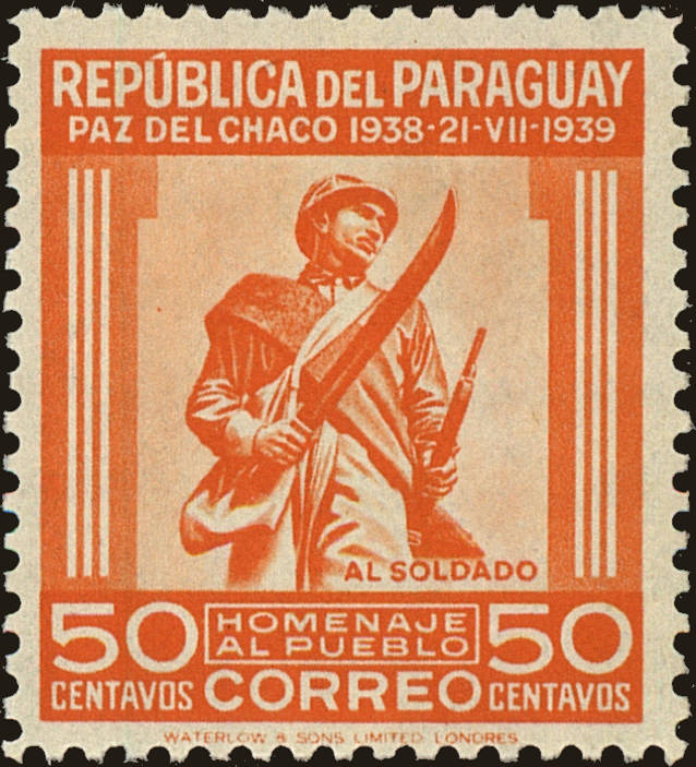 Front view of Paraguay 366 collectors stamp
