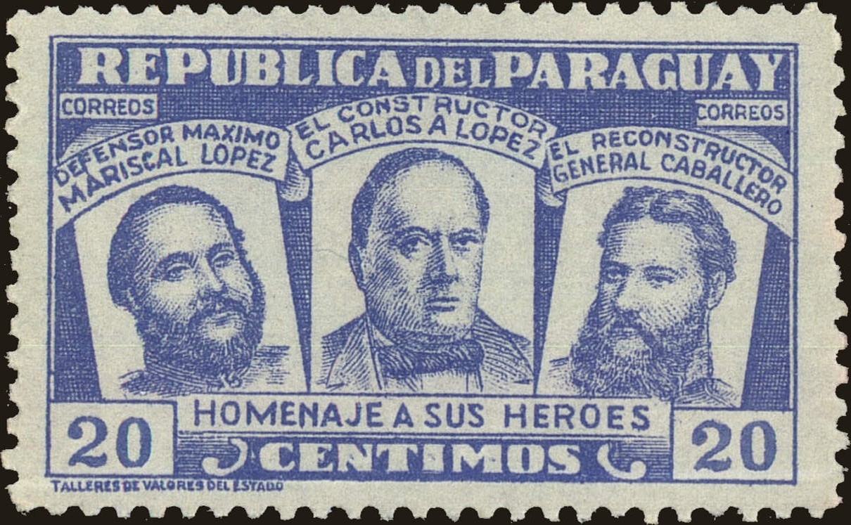 Front view of Paraguay 482 collectors stamp