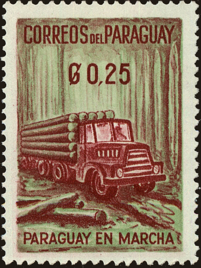 Front view of Paraguay 577 collectors stamp