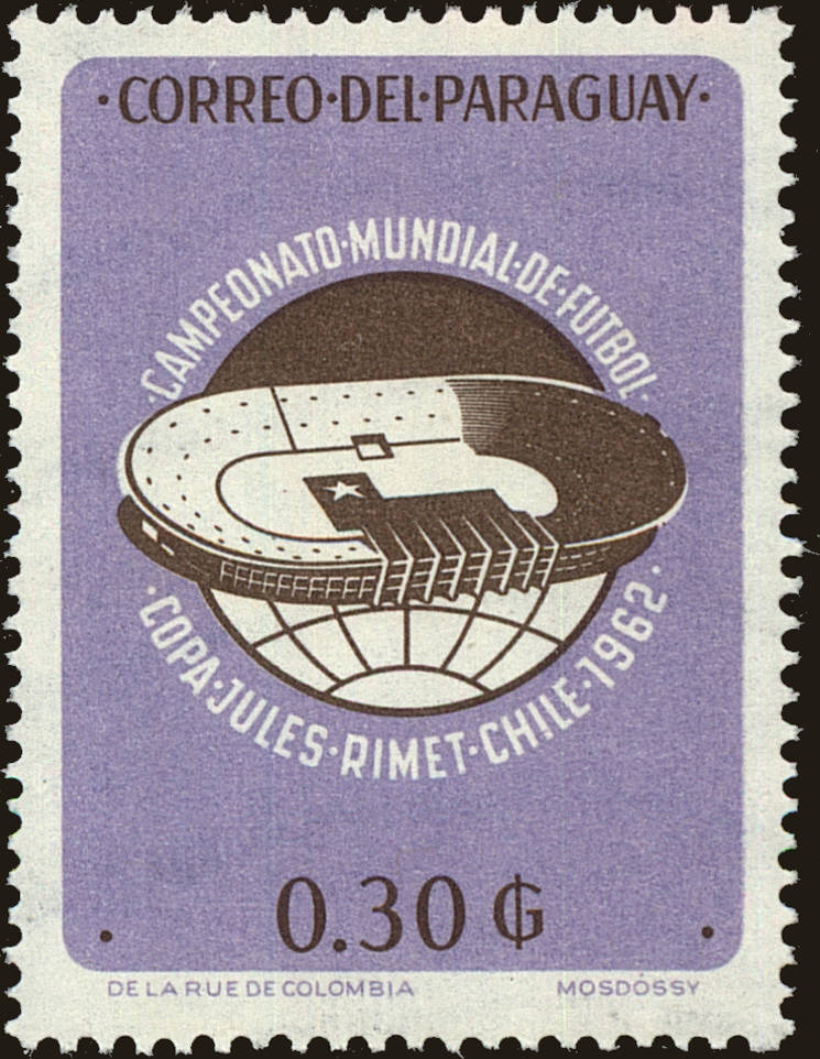 Front view of Paraguay 686 collectors stamp