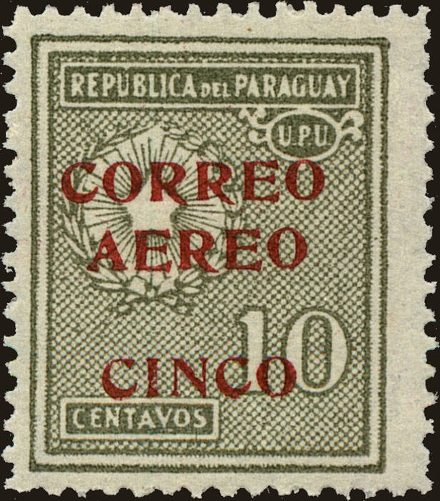 Front view of Paraguay C29 collectors stamp