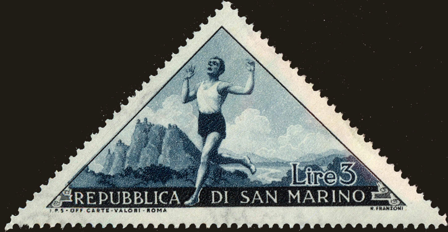 Front view of San Marino 329 collectors stamp
