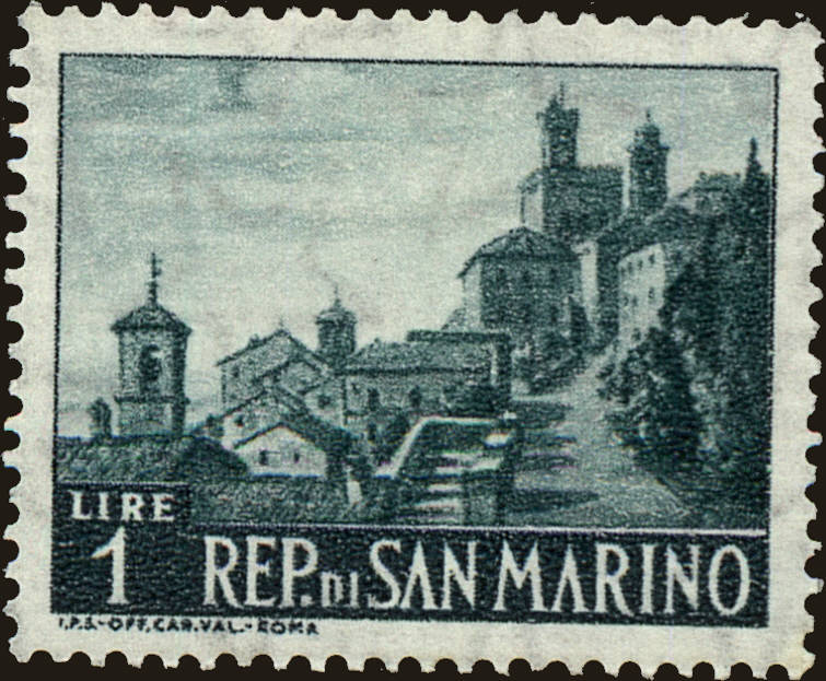 Front view of San Marino 473 collectors stamp