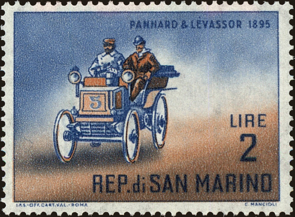 Front view of San Marino 495 collectors stamp