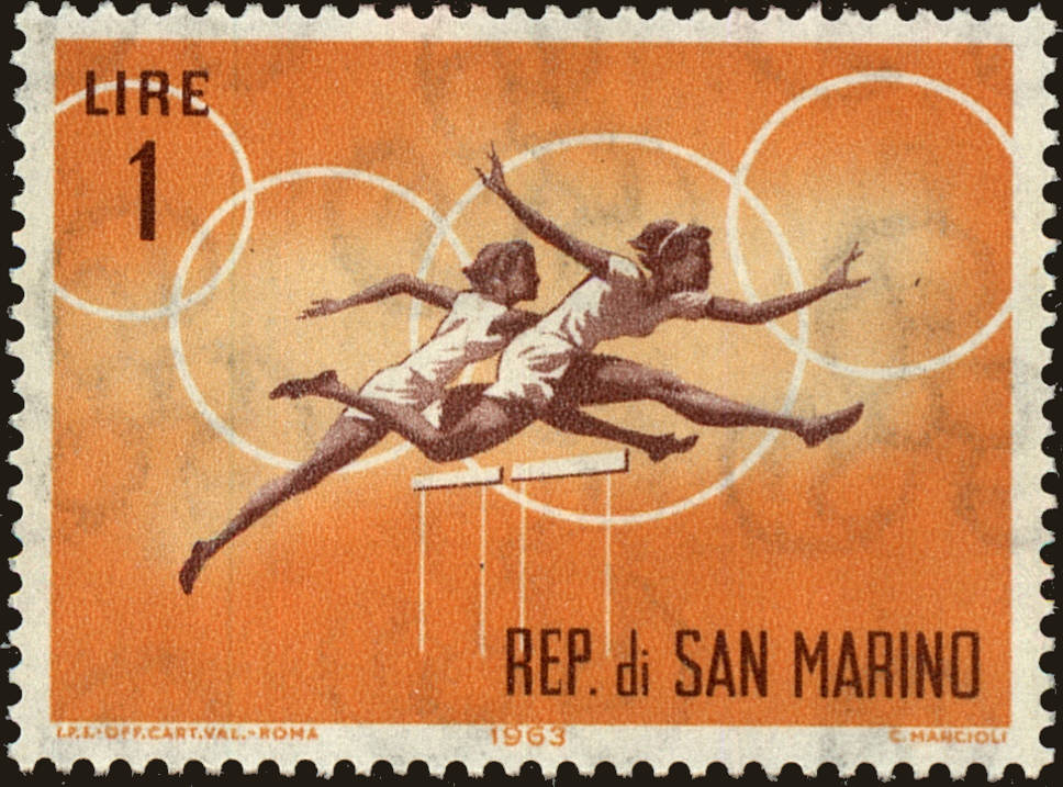 Front view of San Marino 572 collectors stamp