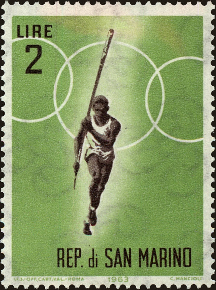 Front view of San Marino 573 collectors stamp