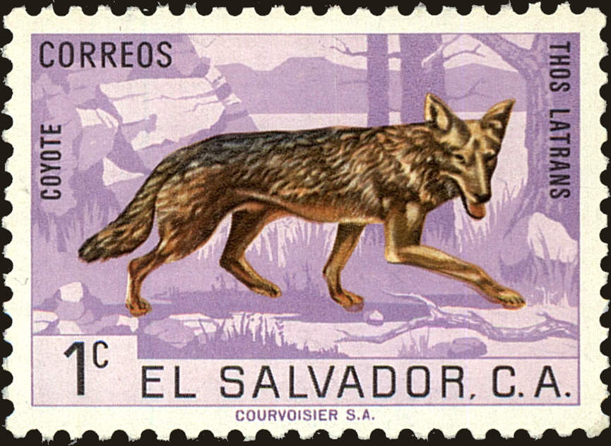 Front view of Salvador, El 738 collectors stamp