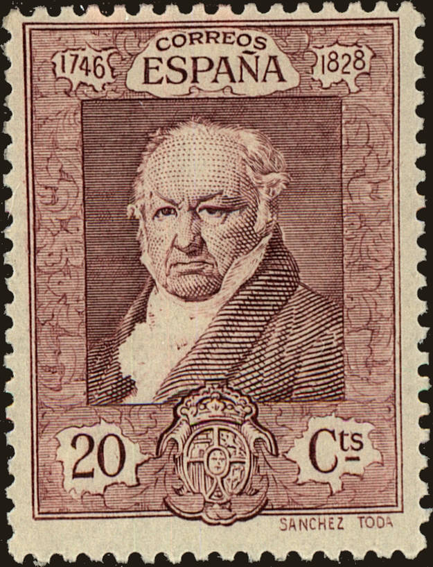 Front view of Spain 391 collectors stamp