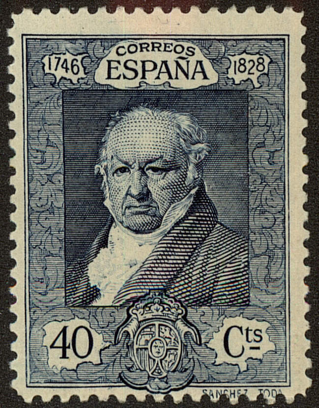 Front view of Spain 394 collectors stamp