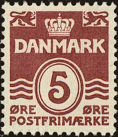 Front view of Denmark 224 collectors stamp