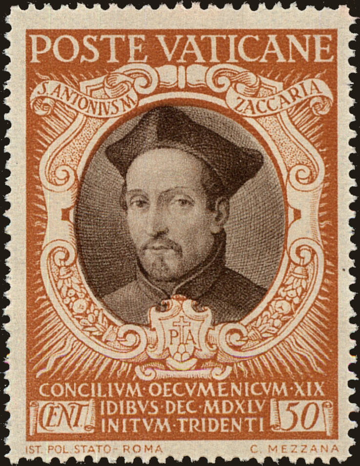 Front view of Vatican City 112 collectors stamp