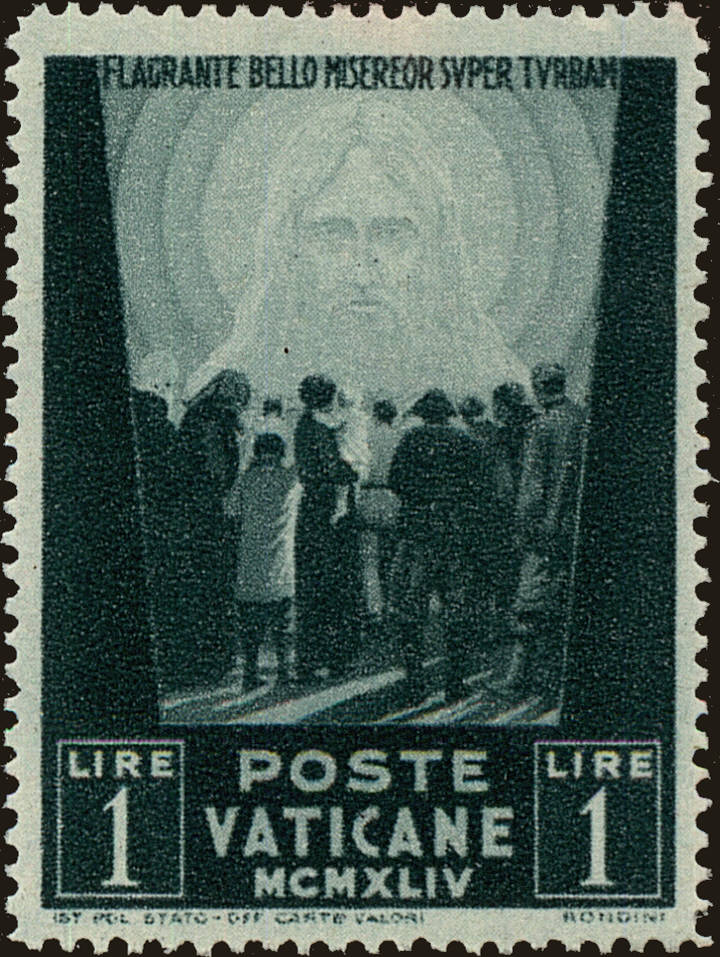 Front view of Vatican City 99 collectors stamp