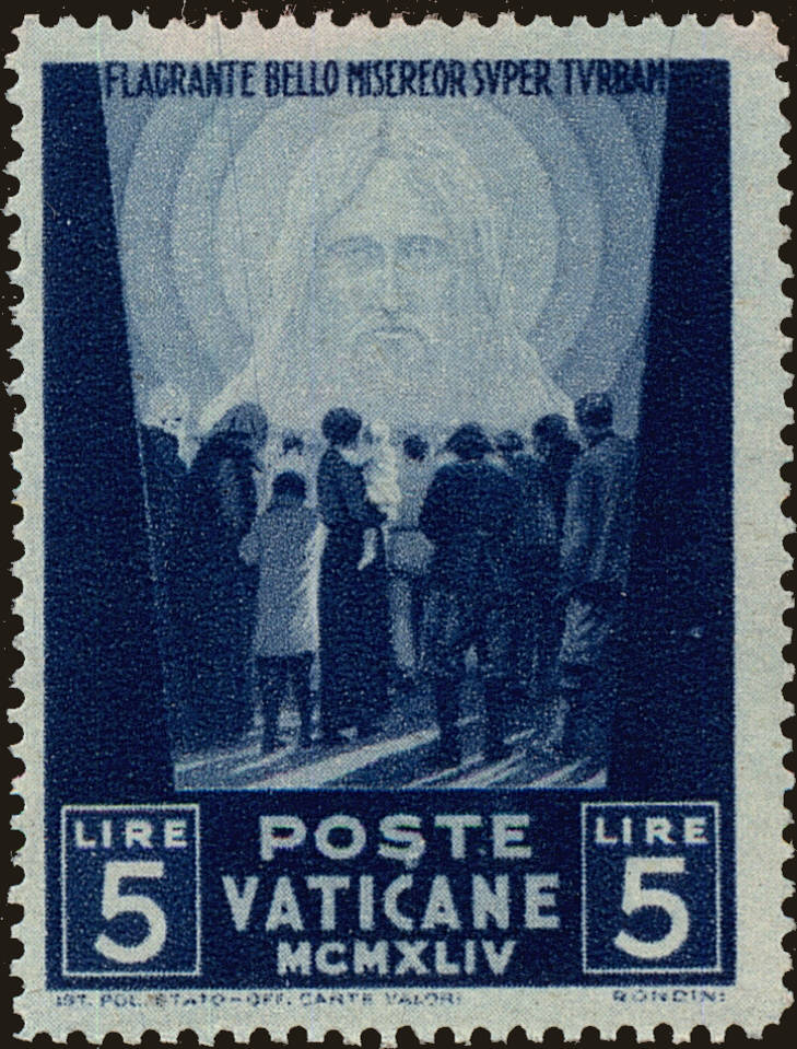 Front view of Vatican City 101 collectors stamp