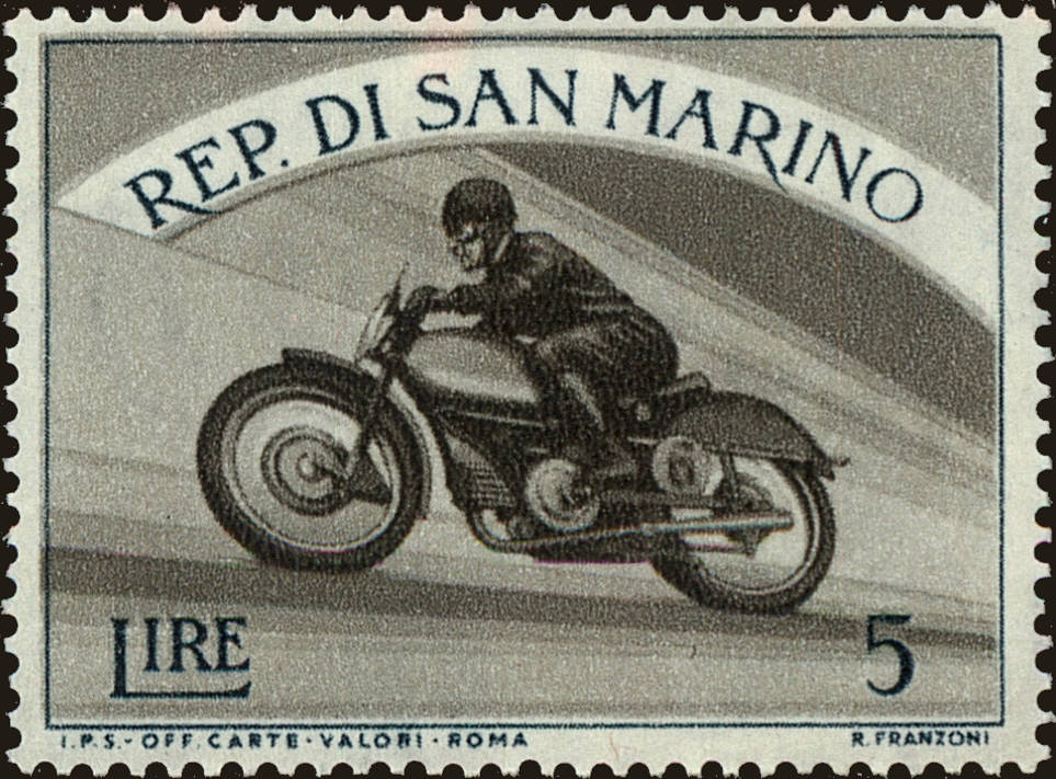 Front view of San Marino 349 collectors stamp