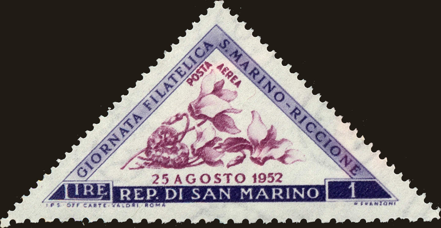 Front view of San Marino C82 collectors stamp
