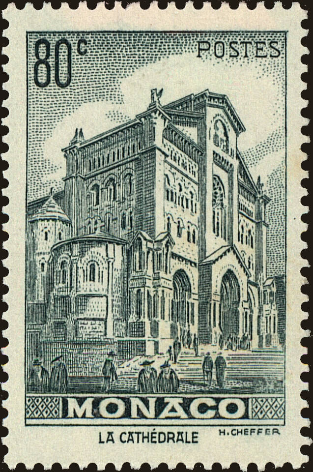 Front view of Monaco 167A collectors stamp