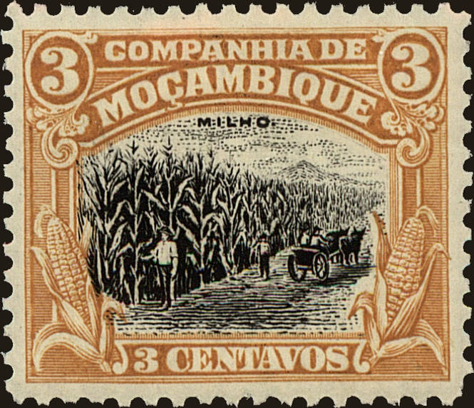 Front view of Mozambique Company 116 collectors stamp