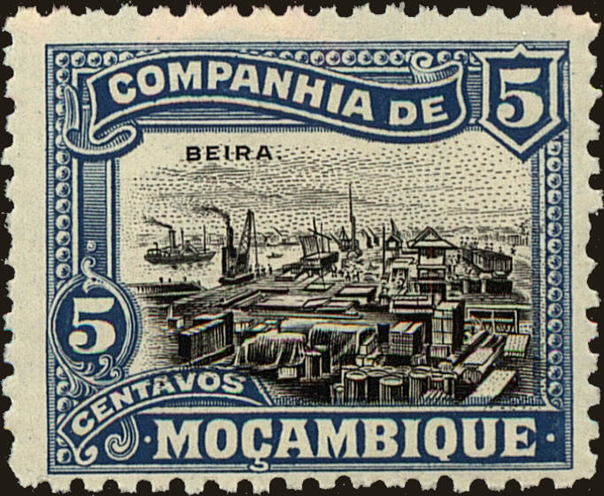 Front view of Mozambique Company 120 collectors stamp