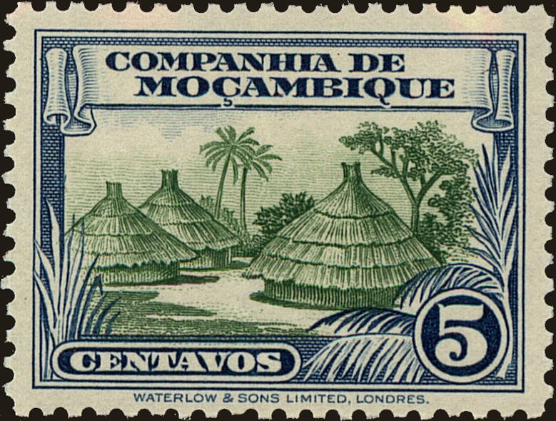 Front view of Mozambique Company 176 collectors stamp