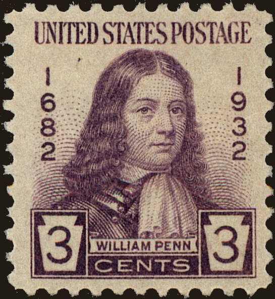 Front view of United States 724 collectors stamp