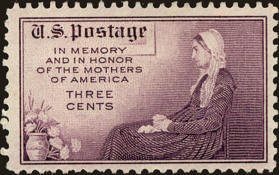 Front view of United States 738 collectors stamp