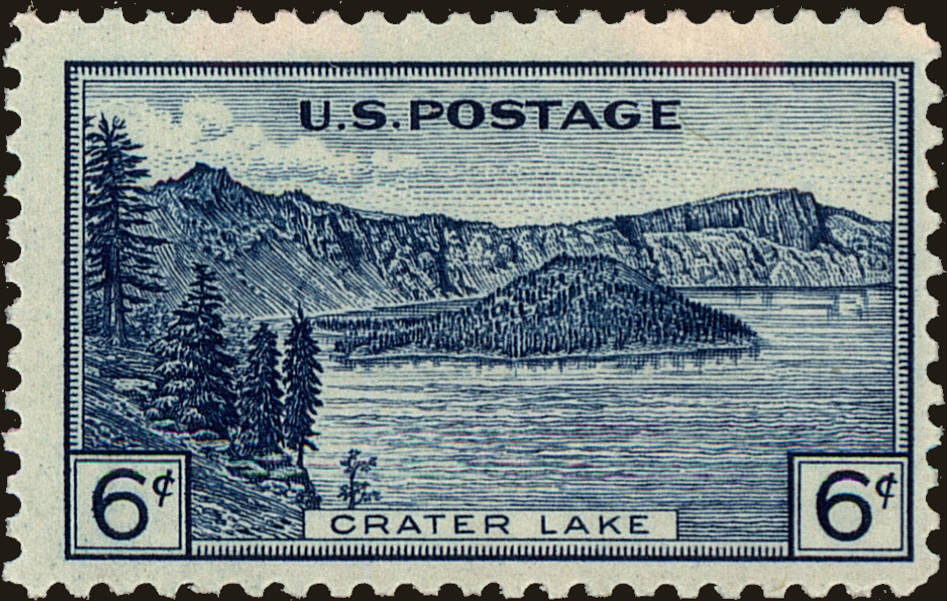 Front view of United States 745 collectors stamp