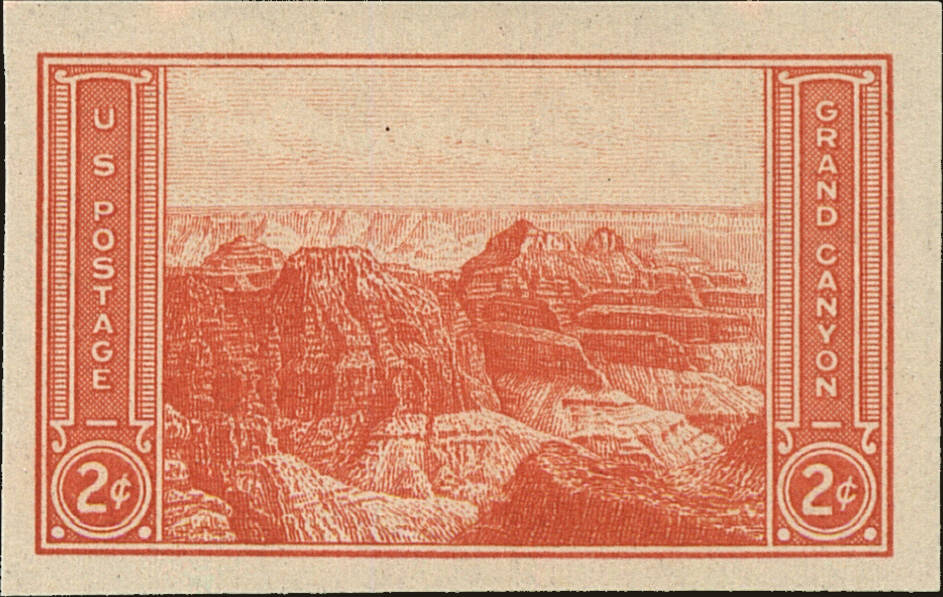 Front view of United States 757 collectors stamp