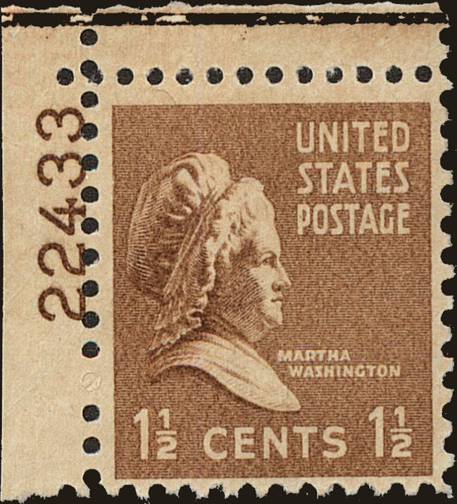 Front view of United States 805 collectors stamp