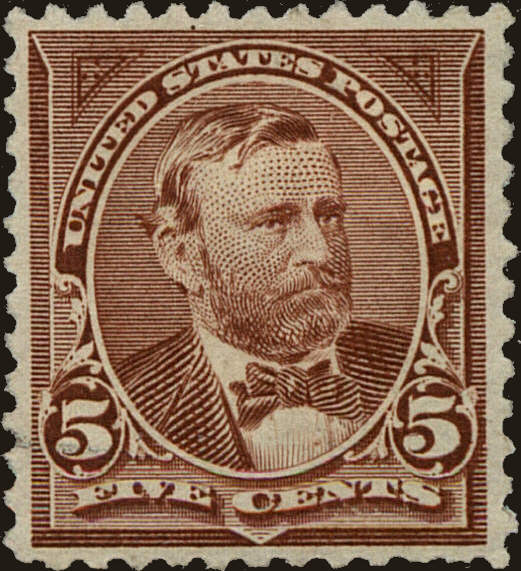 Front view of United States 255 collectors stamp