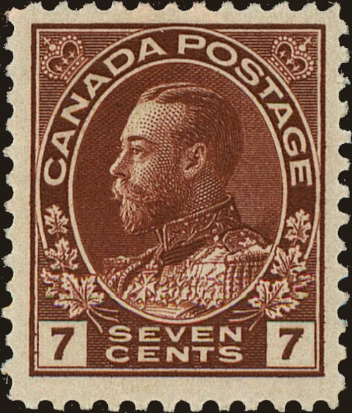 Front view of Canada 114b collectors stamp