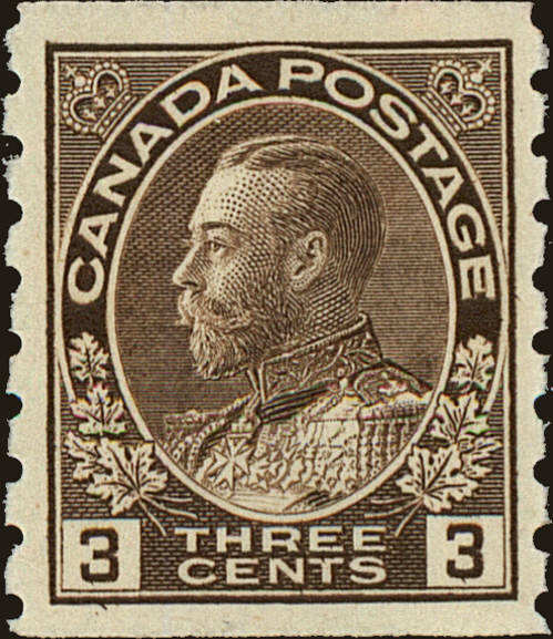Front view of Canada 129 collectors stamp