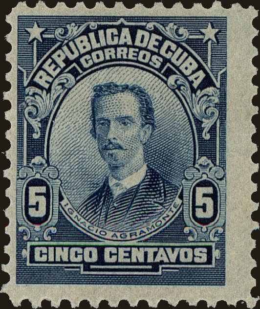 Front view of Cuba (Republic) 250 collectors stamp